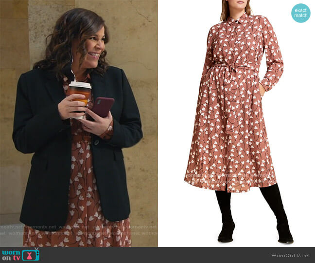 WornOnTV: Sara’s brown floral print shirtdress on All Rise | Lindsay ...