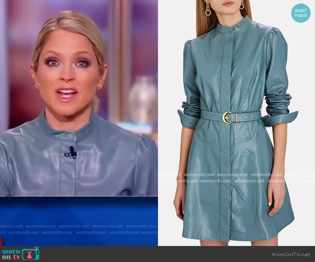 Alexis Faux Leather Belted Dress by Nicholas worn by Sara Haines on The View