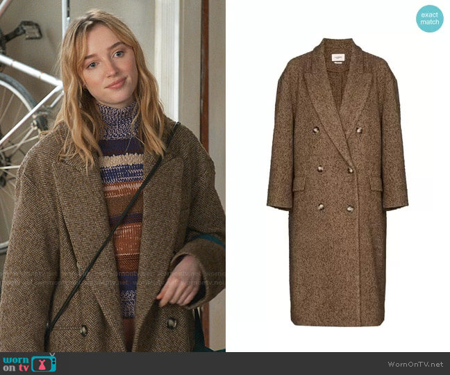 Ojima Coat by Isabel Marant Etoile worn by Clare O'Brien (Phoebe Dynevor) on Younger