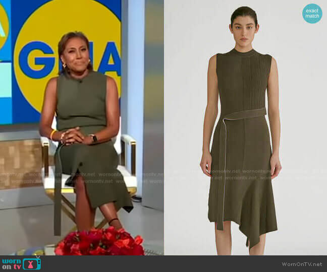 Patchwork Knit Dress by Yigal Azrouël worn by Robin Roberts  on Good Morning America