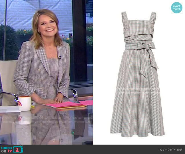 WornOnTV: Savannah’s gingham check blazer and dress on Today | Savannah ...