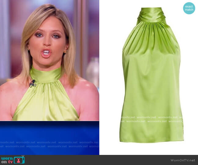 Lori Silk Halter Top by Ramy Brook worn by Sara Haines on The View