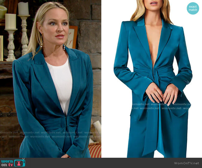 Ramy Brook Ronny Blazer worn by Sharon Newman (Sharon Case) on The Young and the Restless