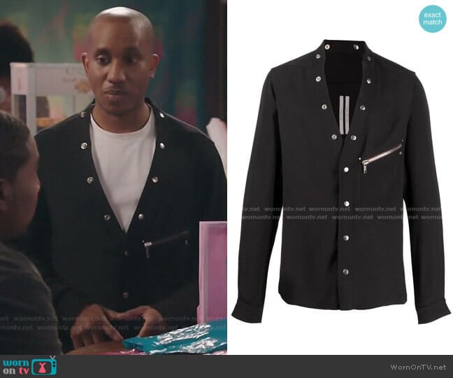 Snap-Button Jacket by Rick Owens worn by Gary Williams (Chris Redd) on Kenan