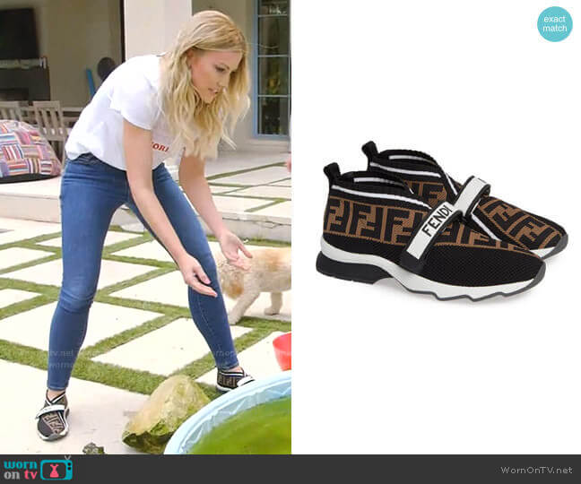 Rockoko Knit Sneaker by Fendi worn by Stephanie Hollman on The Real Housewives of Dallas