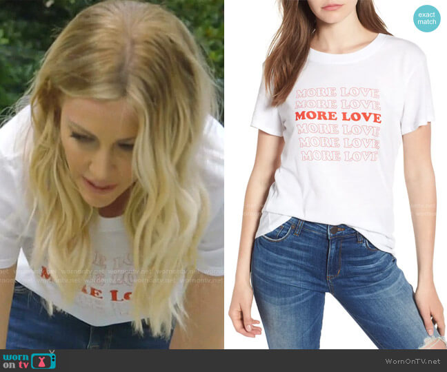 More Love Slouched Tee by Sub_Urban Riot worn by Stephanie Hollman on The Real Housewives of Dallas