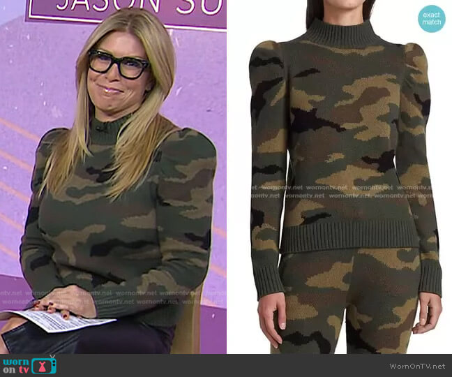 Saskia Camo Sweater by Generation Love worn by Jill Martin on Today