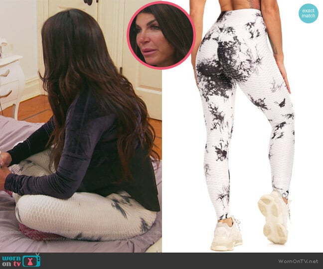 Tie Dye Yoga Pants by Seasum worn by Teresa Giudice on The Real Housewives of New Jersey