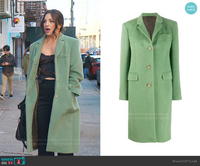 Single-Breasted Coat by Acne Studios worn by Ana Villafañe on Younger