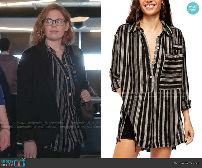 Summer Breeze Button Tunic by Free People worn by Rachel Rosenbloom on Good Trouble