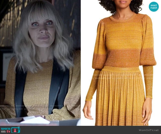 Ulla Johnson Dax Metallic Stripe Sweater worn by Beth Kane (Rachel Skarsten) on Batwoman