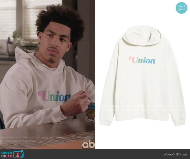 Summer Logo Hoodie by Union Printables worn by Andre Johnson Jr (Marcus Scribner) on Black-ish