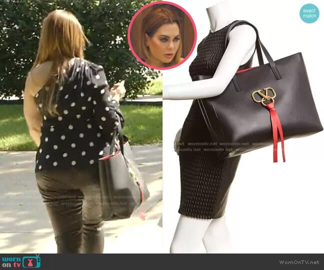 V-Ring Large Tote by Valentino worn by D’Andra Simmons on The Real Housewives of Dallas