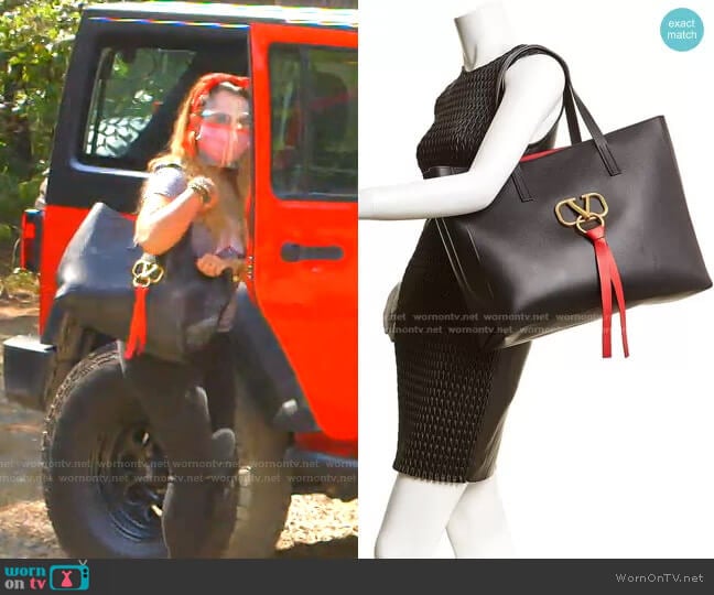 V-Ring Large Tote by Valentino worn by D’Andra Simmons on The Real Housewives of Dallas