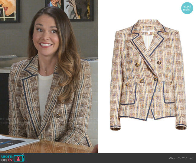 Theron Tweed Jacket by Veronica Beard worn by Liza Miller (Sutton Foster) on Younger