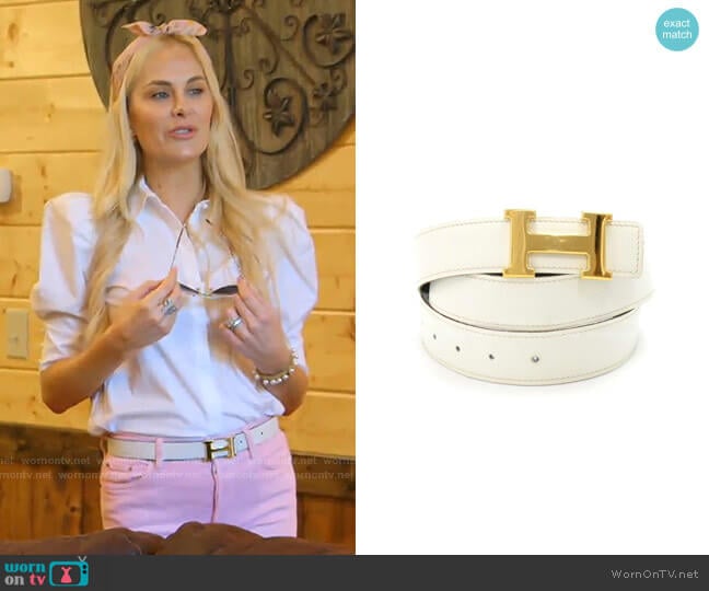 Reversible Belt by Hermes worn by Kameron Westcott on The Real Housewives of Dallas