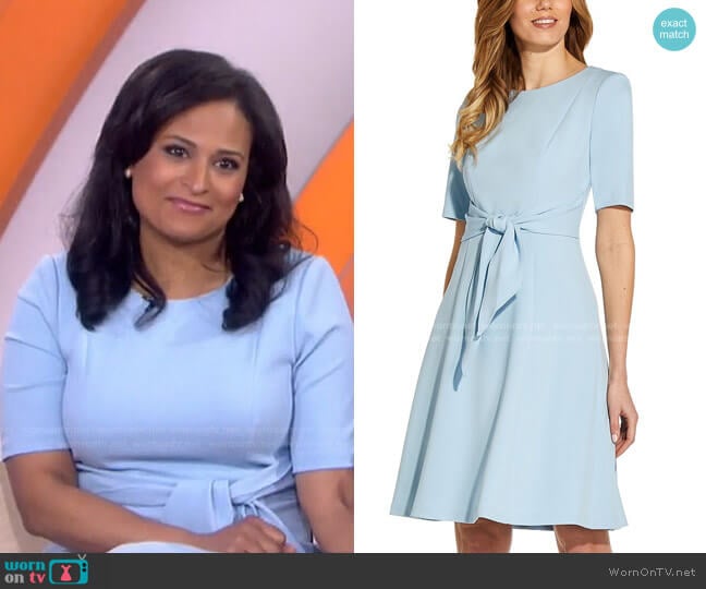 Tie-Front Dress by Adrianna Papell worn by Kristen Welker on Today