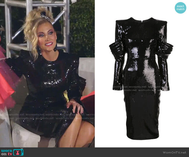 Sequin Midi Dress by Alex Perry worn by Stephanie Hollman on The Real Housewives of Dallas