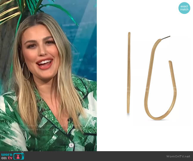 Sculptural Hoop Earrings by Allsaints worn by Carissa Loethen Culiner on E! News