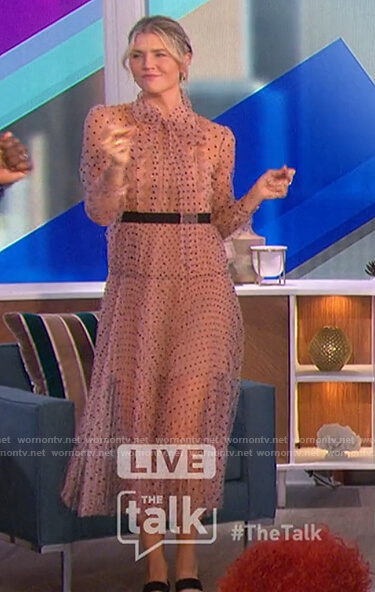 Amanda's sheer polka dot dress on The Talk