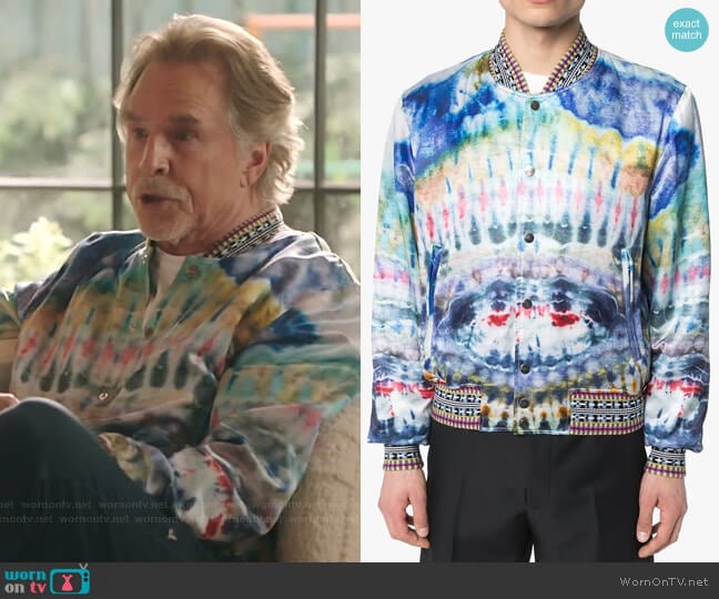 Tie-Dye Bomber Jacket by Amiri worn by Rick (Don Johnson) on Kenan