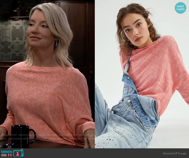 Anthropologie Damiana Pullover worn by Nina Reeves (Cynthia Watros) on General Hospital