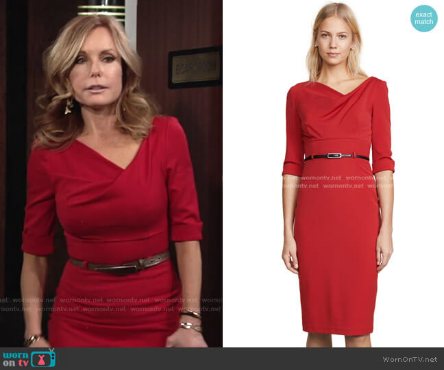 WornOnTV: Lauren’s red draped neck belted dress on The Young and the ...