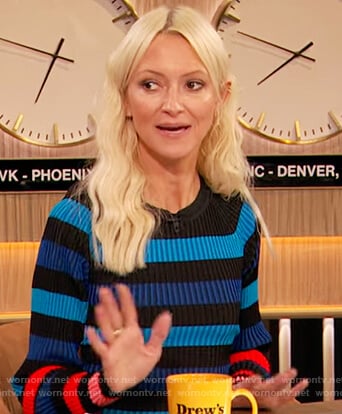 Zanna Roberts stripe ribbed dress on The Drew Barrymore Show