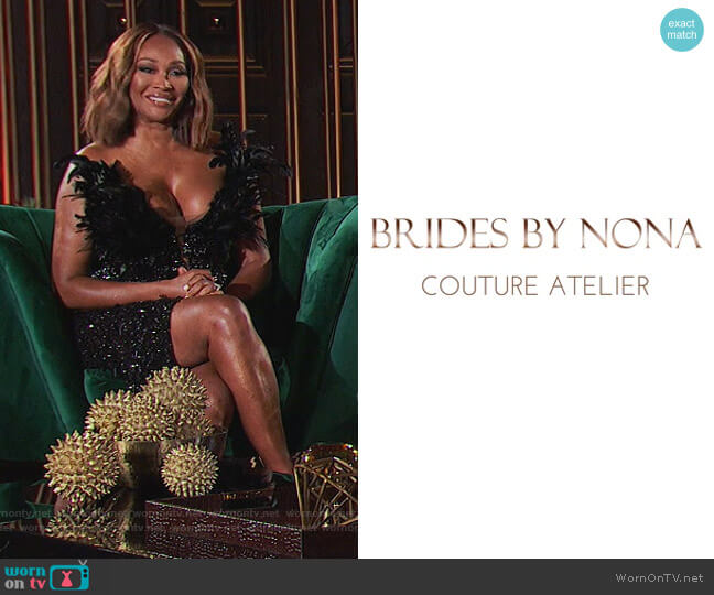 Custom Dress by Brides by Nona worn by Cynthia Bailey on The Real Housewives of Atlanta