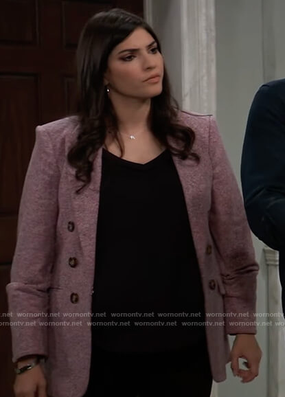 Brook Lynn’s purple tweed blazer on General Hospital