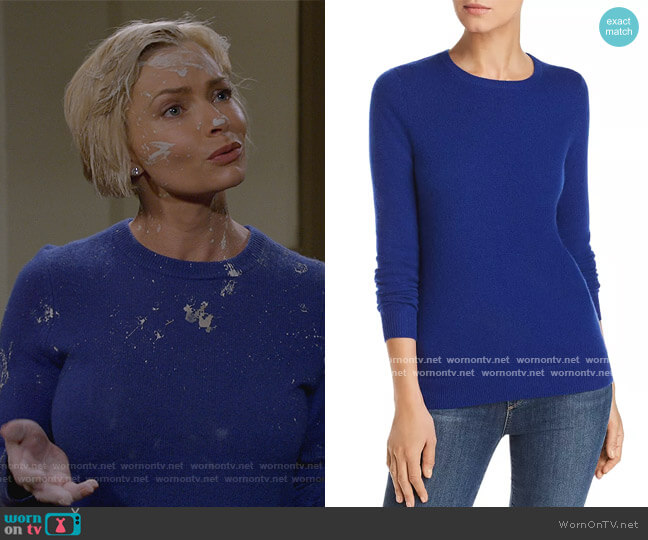 Crewneck Cashmere Sweater by C by Bloomingdales worn by Jill Kendall (Jaime Pressly) on Mom