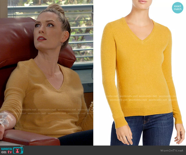 WornOnTV: Samantha’s yellow v-neck sweater on B Positive | Briga Heelan ...