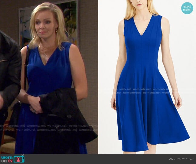 Fit & Flare Midi Dress by Calvin Klein worn by Belle Brady (Martha Madison) on Days of our Lives