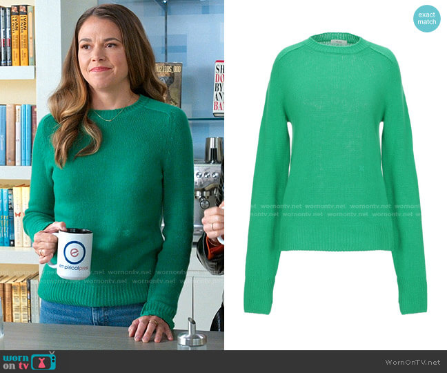 Crew Neck Sweater in Soft Iconic Cashmere by Celine worn by Liza Miller (Sutton Foster) on Younger