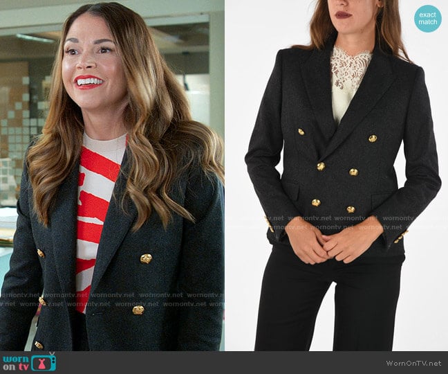 Celine Center Vent Double Breasted Blazer worn by Liza Miller (Sutton Foster) on Younger