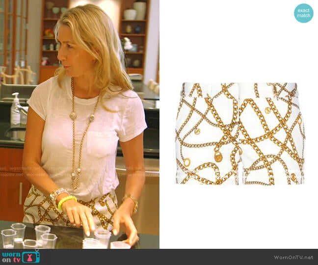 Chain Print Shorts by Michael Kors worn by Kary Brittingham on The Real Housewives of Dallas