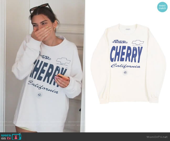 Power Motocross Shirt by Cherry worn by Kendall Jenner on Keeping Up with the Kardashians