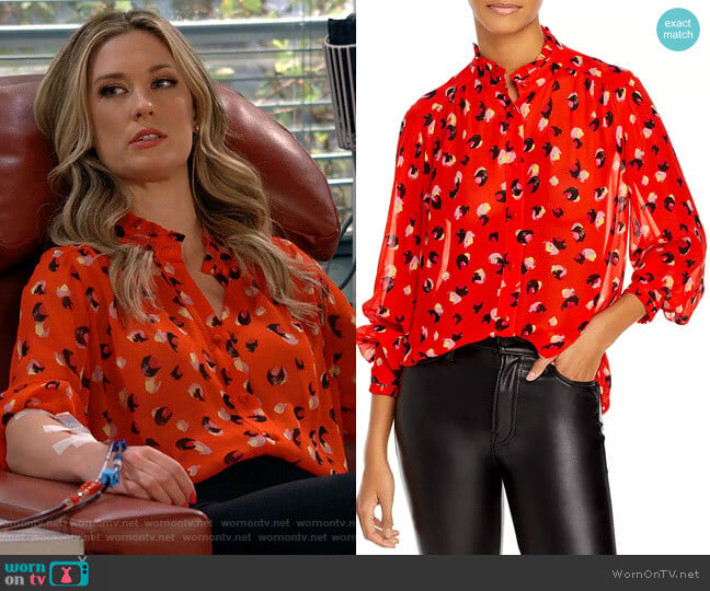 Derek Lam 10 Crosby Myki Blouse worn by Samantha (Briga Heelan) on B Positive