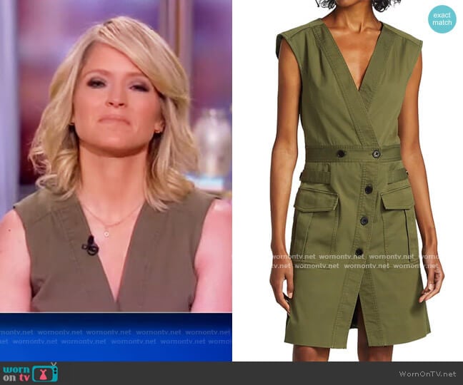 Elena Sleeveless Utility Dress by Derek Lam 10 Crosby worn by Sara Haines on The View