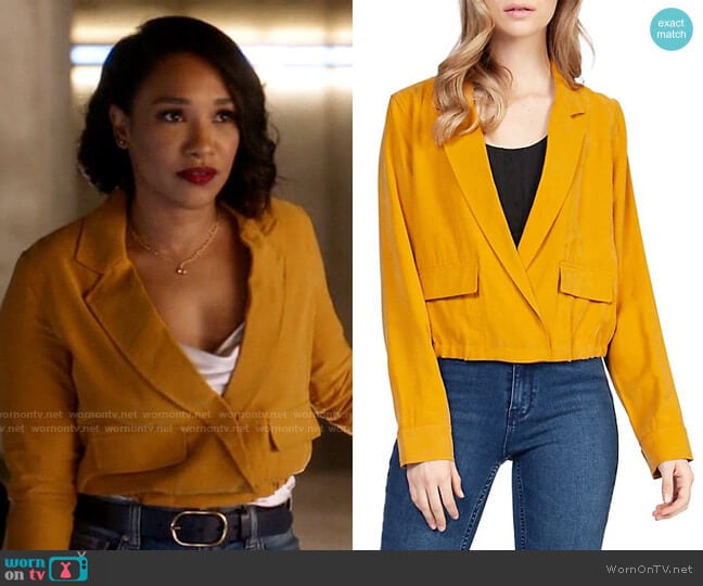 Dex Notch Lapel Cargo Jacket worn by Iris West (Candice Patton) on The Flash