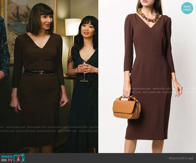 Cady Midi Dress by Dolce & Gabbana worn by Maggie Clarke (Mary Steenburgen) on Zoeys Extraordinary Playlist