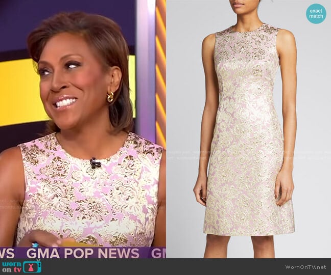 Jacquard A-Line Dress by Dolce & Gabbana worn by Robin Roberts on Good Morning America