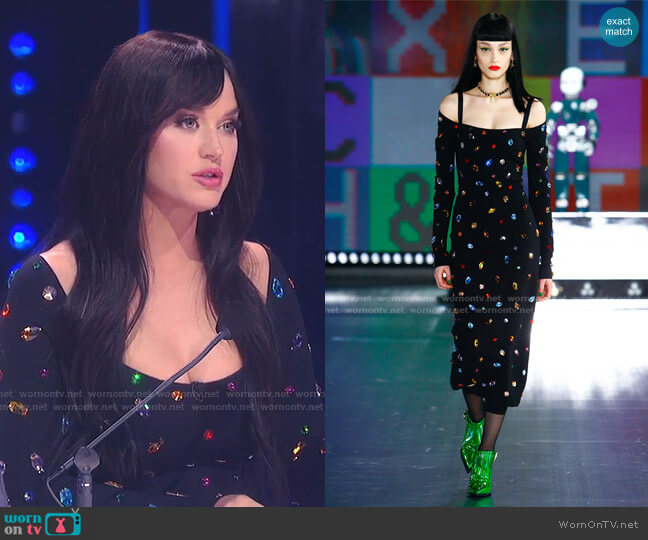 Fall 2021 Collection by Dolce & Gabbana worn by Katy Perry on American Idol