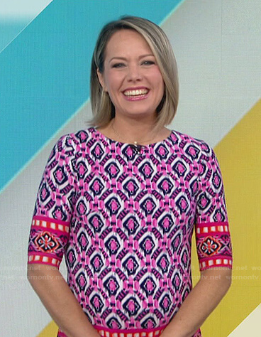 Dylan’s pink mixed print dress on Today