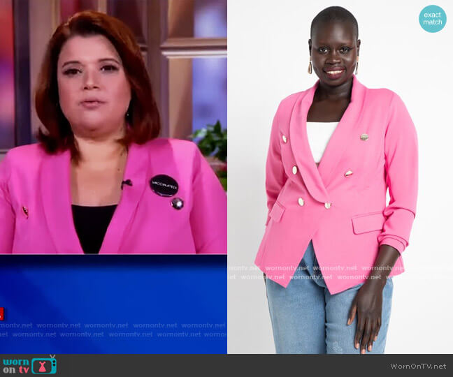 Double Breasted Blazer by Eloquii worn by Ana Navarro on The View