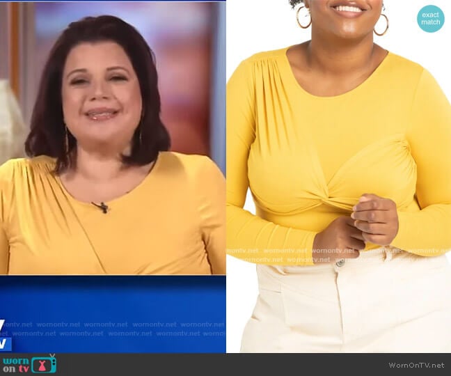 Twist Front Top by Eloquii worn by Ana Navarro on The View