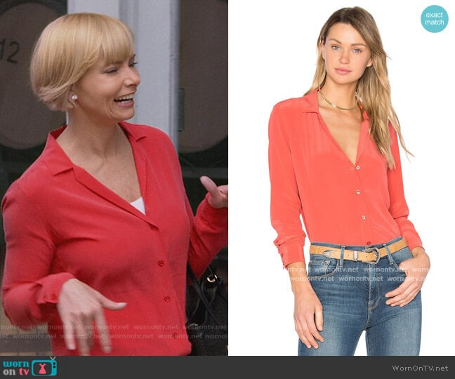 Adalyn Button Up by Equipment worn by Jill Kendall (Jaime Pressly) on Mom