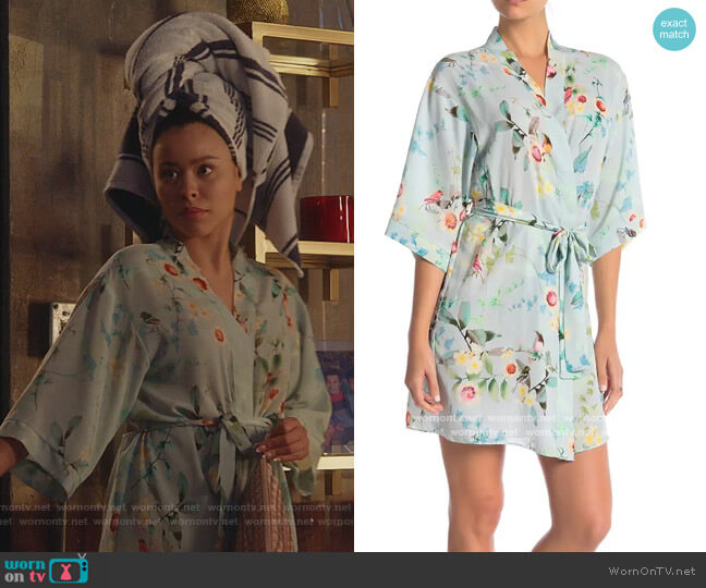 Alison Floral Kimono Robe by Flora Nikrooz worn by Mariana Foster (Cierra Ramirez) on Good Trouble