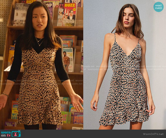 All My Love Shine Printed Slip by Free People worn by Janet (Andrea Bang) on Kims Convenience