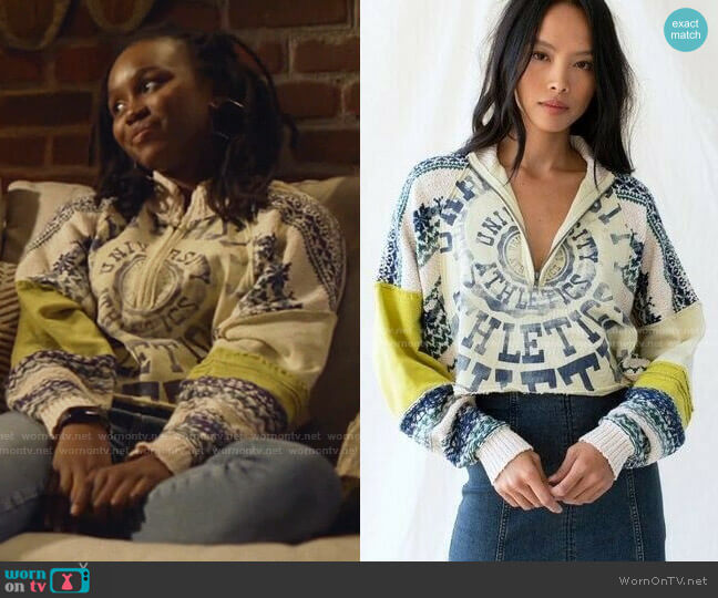 Aspen Pullover by Free People worn by Jennifer Pierce (Laura Kariuki) on Black Lightning